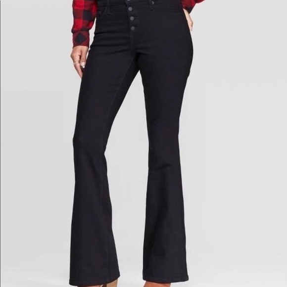 Women’s Black Flare Jeans - Picture 2 of 2